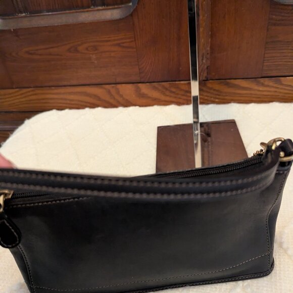 COACH vintage 9311 mini black leather bag baguette - Picture 9 of 11